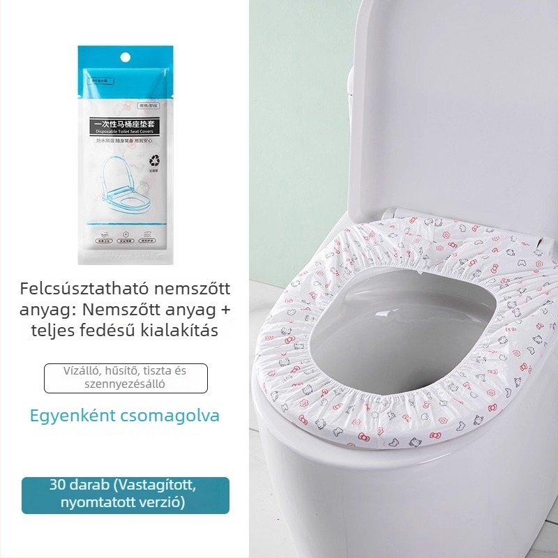 Egyszer használatos WC-ülőke fedél teljes lefedéssel – utazási kellék, tiszta és biztonságos szállodai használatra