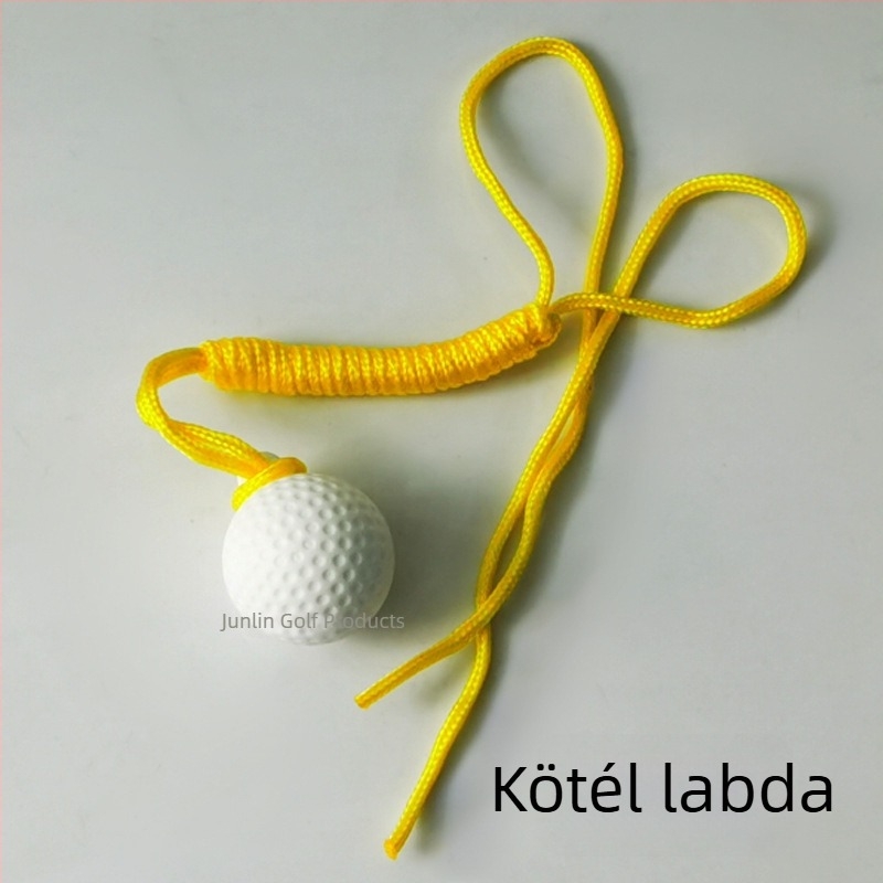 Golf edzőmatrac kiegészítőkkel: összekötő rúd a labdához, forgó labda, kötélre erősített labda, alap