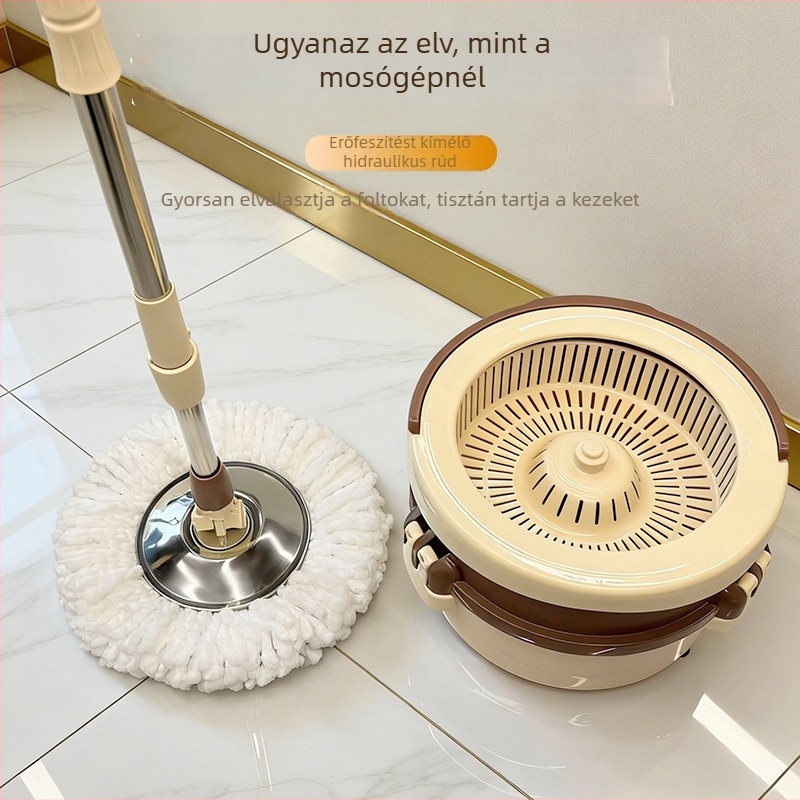 Dimiwan Integrált vödrös forgó mop, egyvödör kivitel, érintés nélküli száraz és nedves használat, könnyű tisztítás