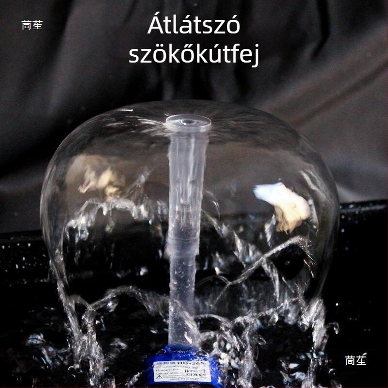 Kőbarát tóhoz készült gomba alakú szökőkút készlet: kisméretű merülőpumpa, műanyag sugárfej és bonsai-tó vízdekoráció