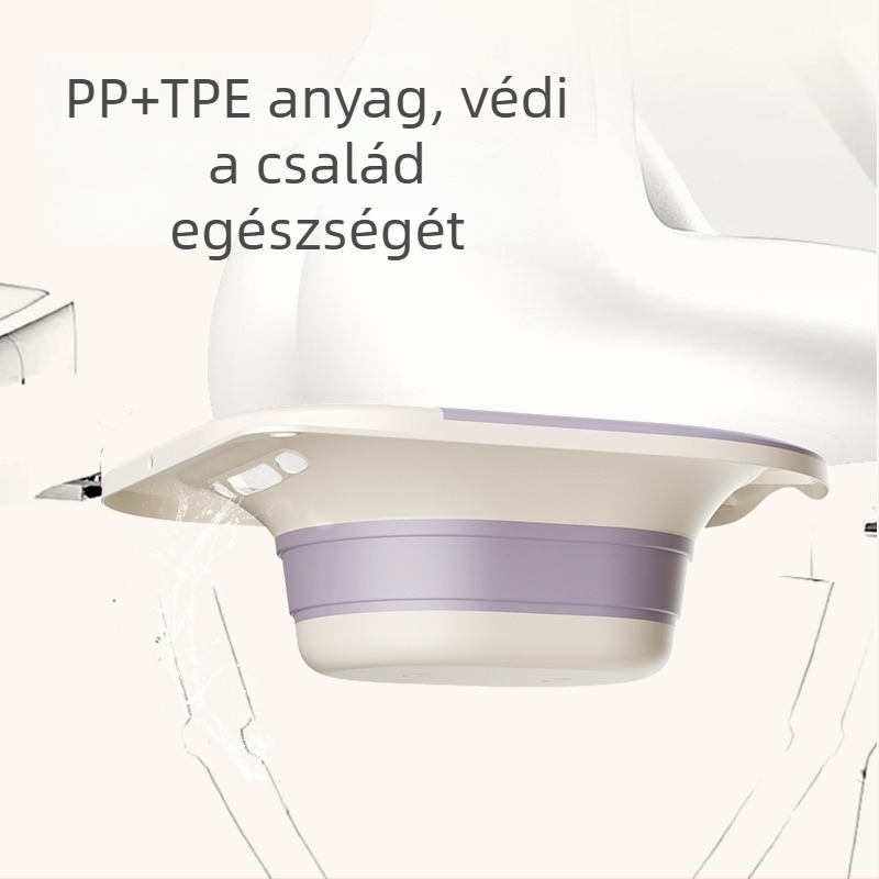 Összecsukható bidet medence szülés utáni ápoláshoz és gyógyszeres áztatáshoz, vécé-stílusú személyes higiénés medence, 40×34 cm, TPE