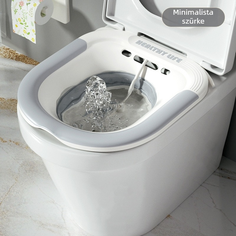Összecsukható bidet medence szülés utáni ápoláshoz és gyógyszeres áztatáshoz, vécé-stílusú személyes higiénés medence, 40×34 cm, TPE