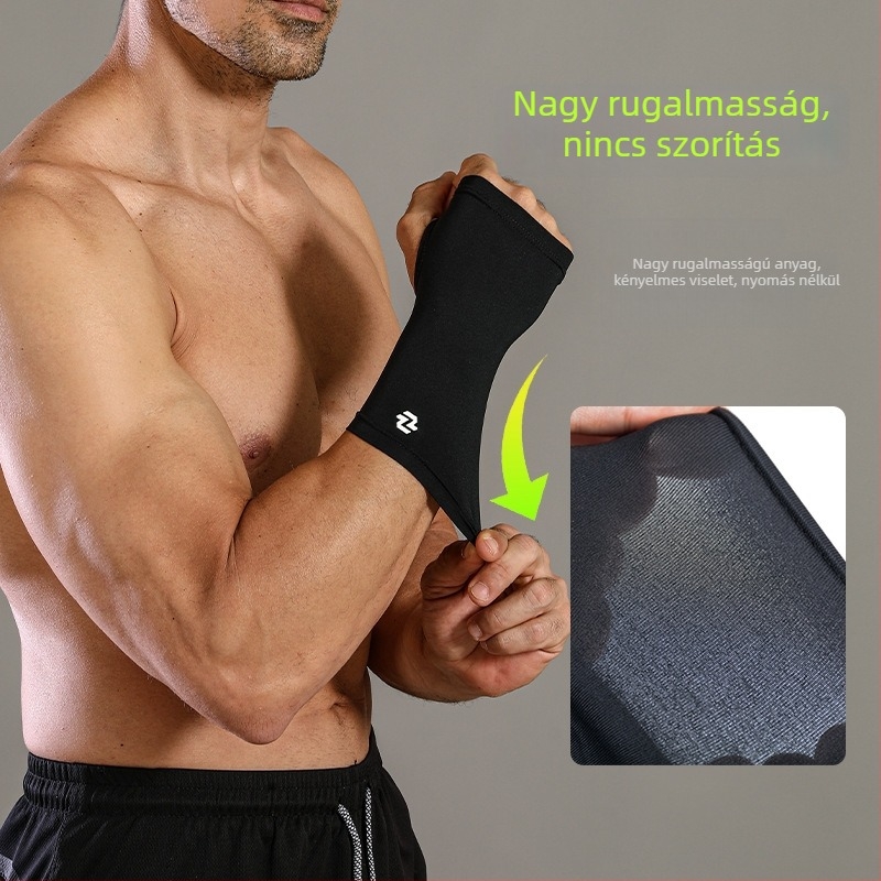 Rézionos tenyér- és csuklóvédő, integrált, kültéri sportokra, légáteresztő, antibakteriális, alkalmas kerékpárra, tenisze, fitneszre és tollaslabdára