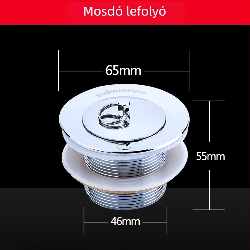 Erkély mosókonyha lefolyócső készlet, márvány mosogatóval, teljes réz lefolyó és szagtalanító kiegészítők