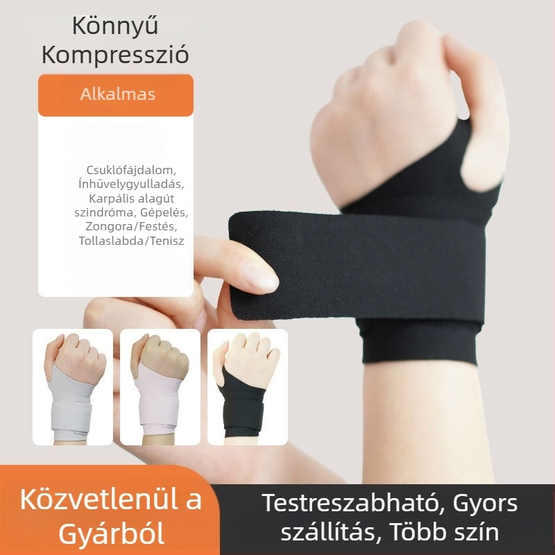 Könnyű, vékony csuklóvédő badmintonhoz, izzadságszívó, állítható szélesség, ficam elleni védelem, férfiak és nők számára
