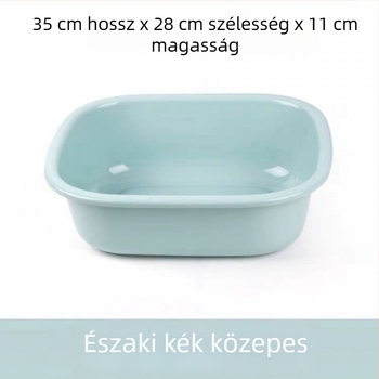 Négyzet alakú vastag műanyag mosdó – háztartási használatra, nagy mosó- és lábmosó mosogató a konyhába