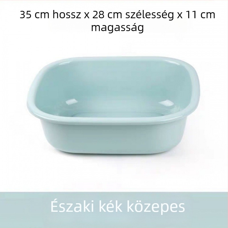Négyzet alakú vastag műanyag mosdó – háztartási használatra, nagy mosó- és lábmosó mosogató a konyhába