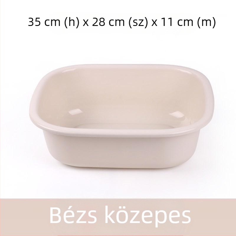 Négyzet alakú vastag műanyag mosdó – háztartási használatra, nagy mosó- és lábmosó mosogató a konyhába