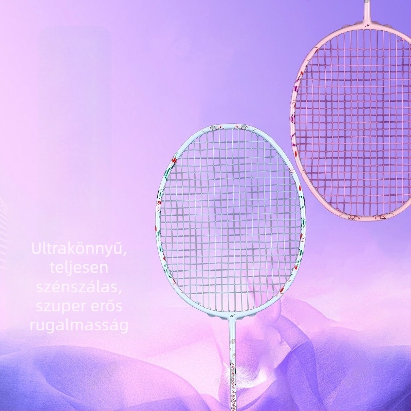 Kezdőknek szóló, egyrészes karbon badmintonütő, ultrakönnyű, stílusos és tartós felnőtteknek
