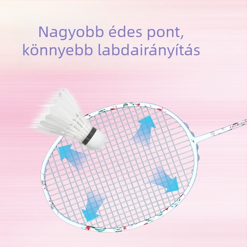 Kezdőknek szóló, egyrészes karbon badmintonütő, ultrakönnyű, stílusos és tartós felnőtteknek