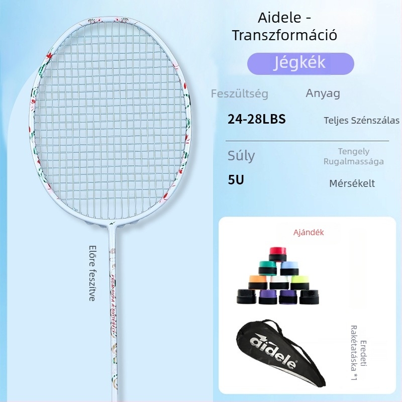Kezdőknek szóló, egyrészes karbon badmintonütő, ultrakönnyű, stílusos és tartós felnőtteknek