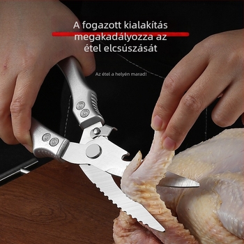 Konyhai csontolló – nagy méretű, rozsdamentes acél, többszörös funkció, csirke- és kacsa csontjainak vágásához