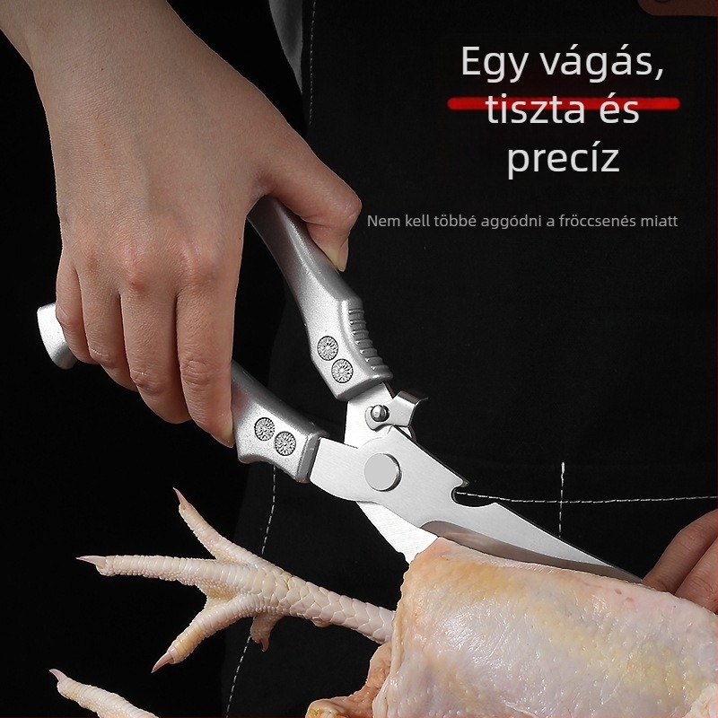 Konyhai csontolló – nagy méretű, rozsdamentes acél, többszörös funkció, csirke- és kacsa csontjainak vágásához