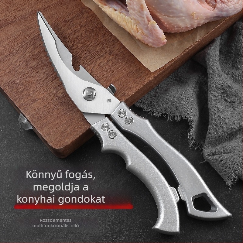 Konyhai csontolló – nagy méretű, rozsdamentes acél, többszörös funkció, csirke- és kacsa csontjainak vágásához