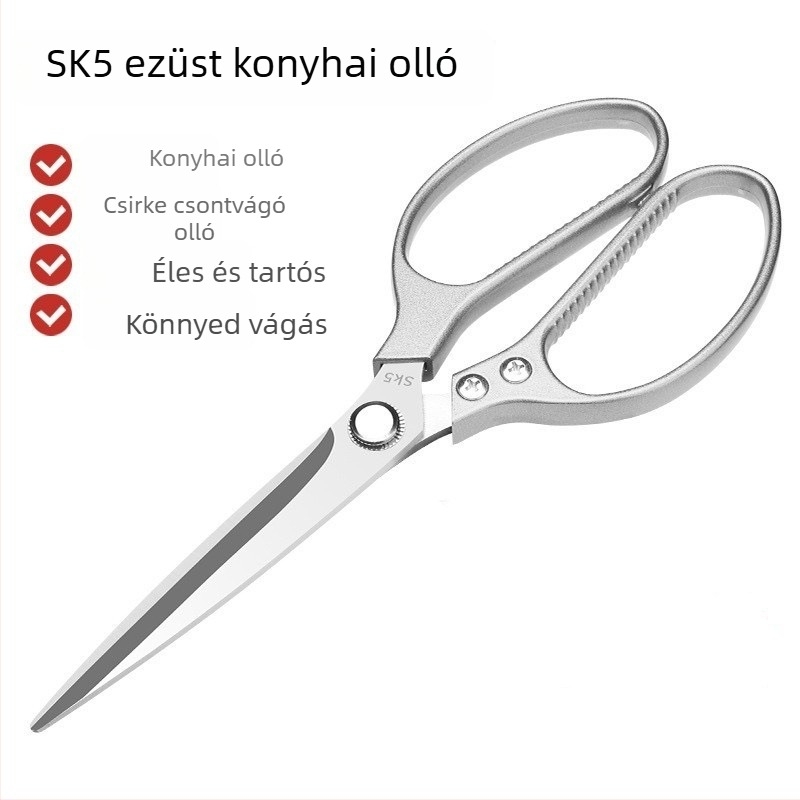Konyhai csontolló – nagy méretű, rozsdamentes acél, többszörös funkció, csirke- és kacsa csontjainak vágásához