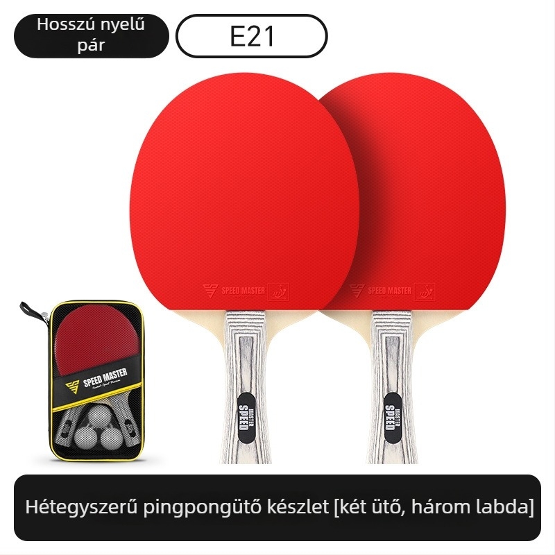Force E21 kezdő asztalitenisz készlet — két ütő, három labda, öt réteg penge, ütőtokkal — gyorsaság és kontroll