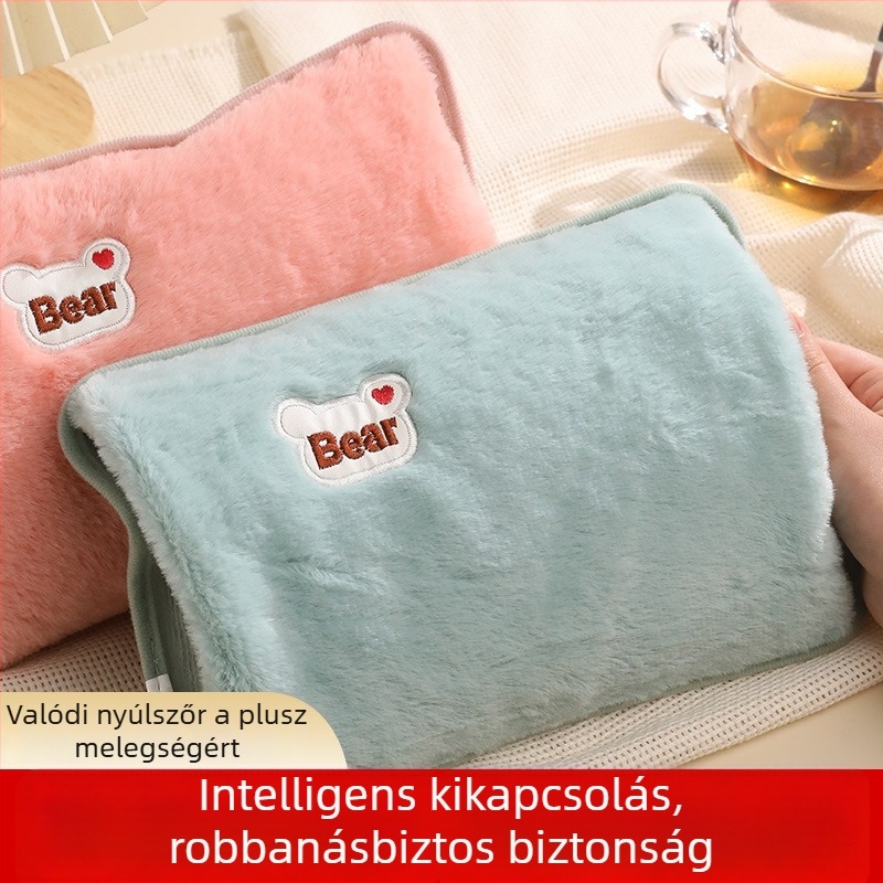 Töltőre csatlakoztatható kézmelegítő forróvíz-palack, dupla fogantyú, modell HPP-0074