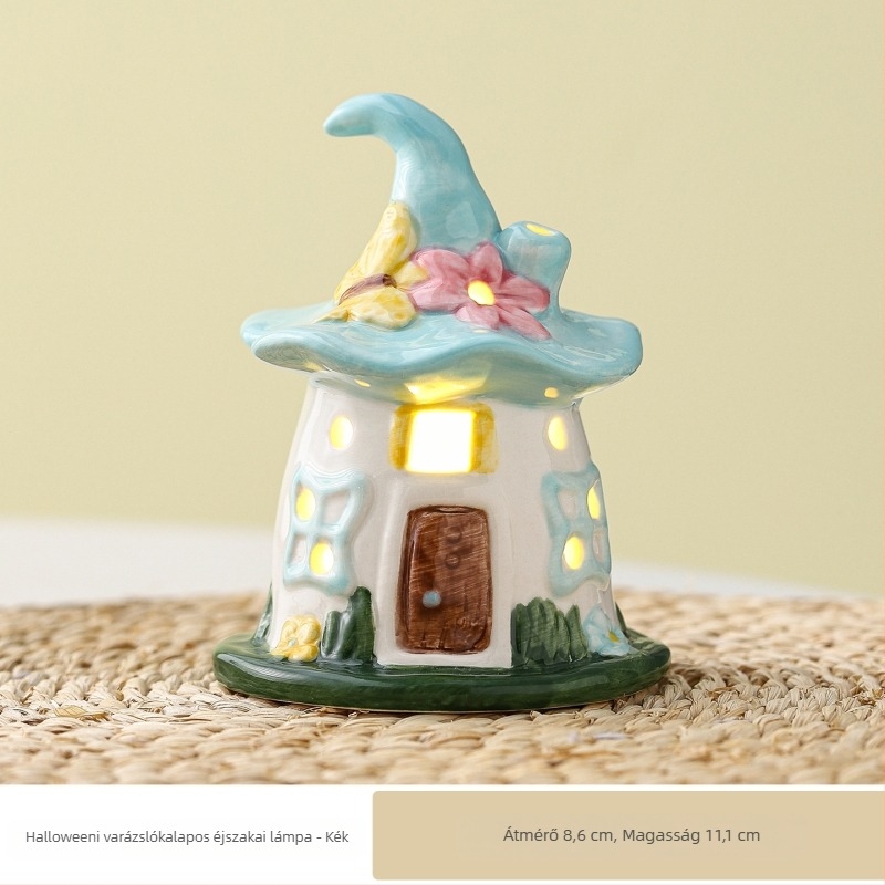 Porcelánból készült Magic House éjszakai lámpa – aranyos gyerekszobai dekorációs lámpa