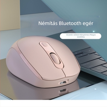 Újratölthető vezeték nélküli egér, csendes, laptophoz és asztali számítógéphez, otthoni és irodai használatra, uniszex.