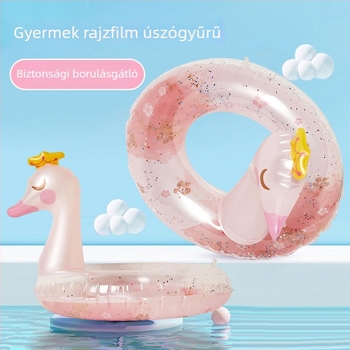 Gyerekeknek Kuromi vastagfalú úszógumi, anti-tilt dizájn, felfújható kezdőknek