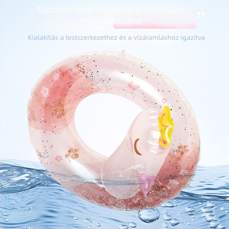 Gyerekeknek Kuromi vastagfalú úszógumi, anti-tilt dizájn, felfújható kezdőknek