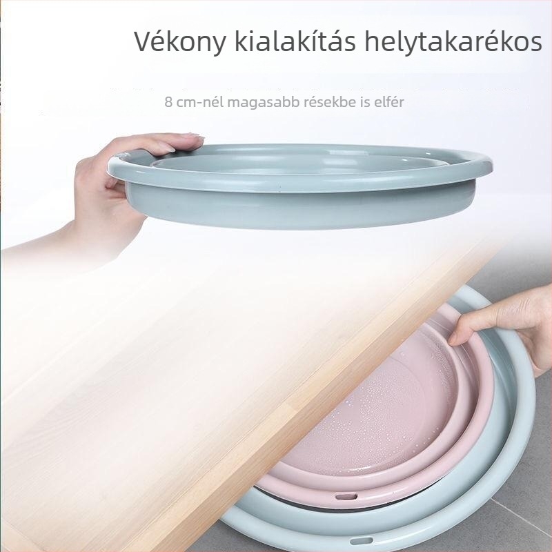 Összecsukható műanyag mosóedény – teleszkópos, háztartási használatra