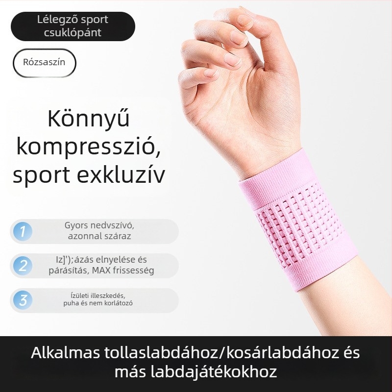 Rugalmas kötött csuklópánt, lélegző, nedvszívó, kényelmes viselet napi sportoláshoz és irodában, négy évszakos használatra