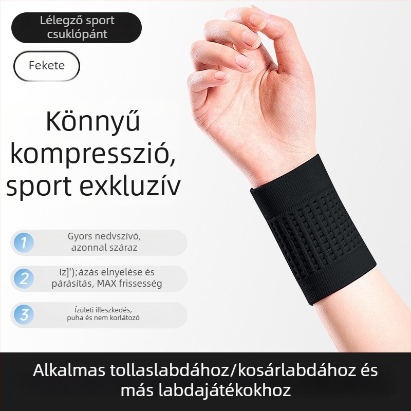 Rugalmas kötött csuklópánt, lélegző, nedvszívó, kényelmes viselet napi sportoláshoz és irodában, négy évszakos használatra