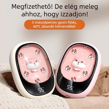 Corgi formájú kézmelegítő és USB power bank, 2 az 1-ben, mini kézmelegítő