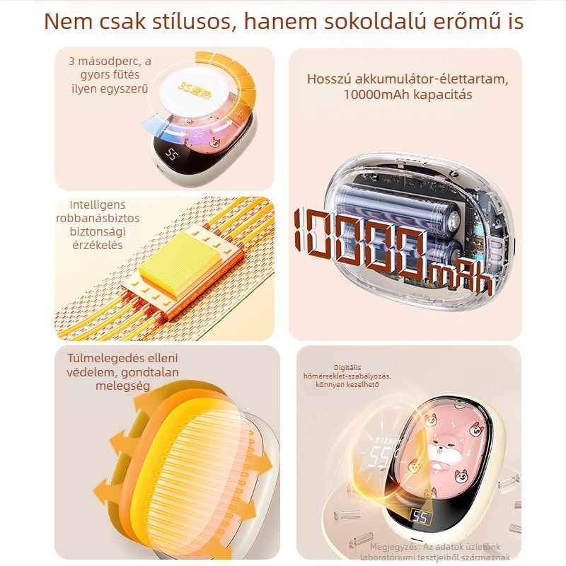 Corgi formájú kézmelegítő és USB power bank, 2 az 1-ben, mini kézmelegítő