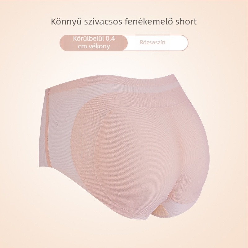 Varrásmentes, vékony, párnázott fenékemelő fehérnemű női, természetes vonal, Ice Silk anyagból