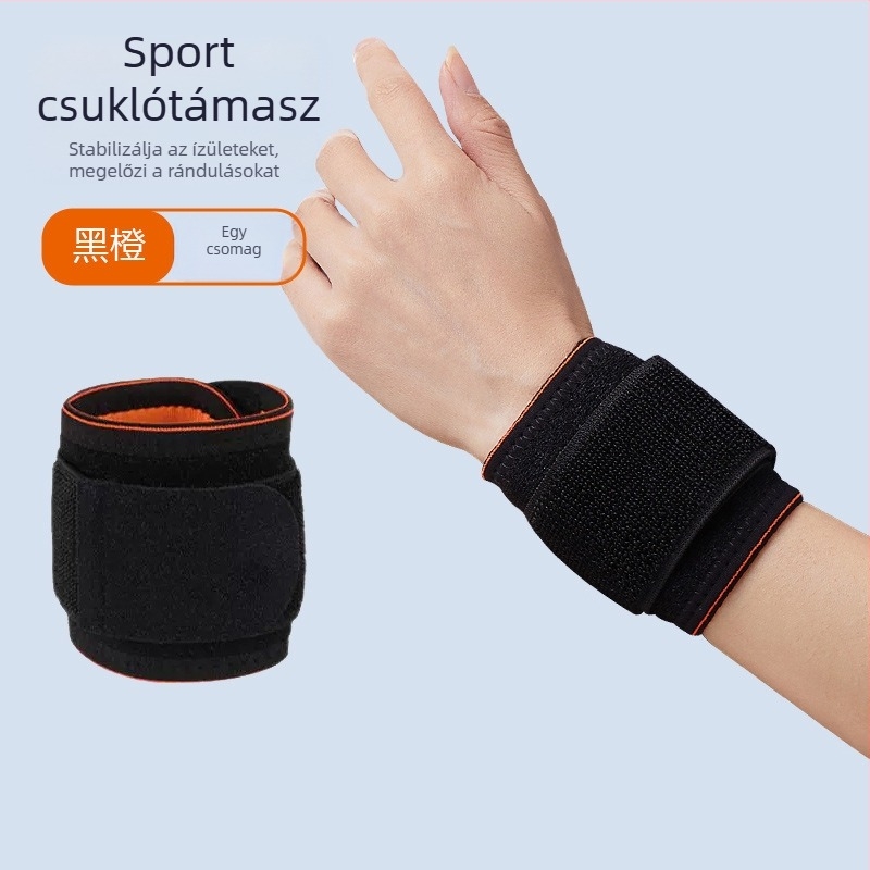 Csuklóvédő kompressziós mandzsetta – badminton és teniszezéshez, védelem a rándulások ellen, állítható sportos csuklóvédő