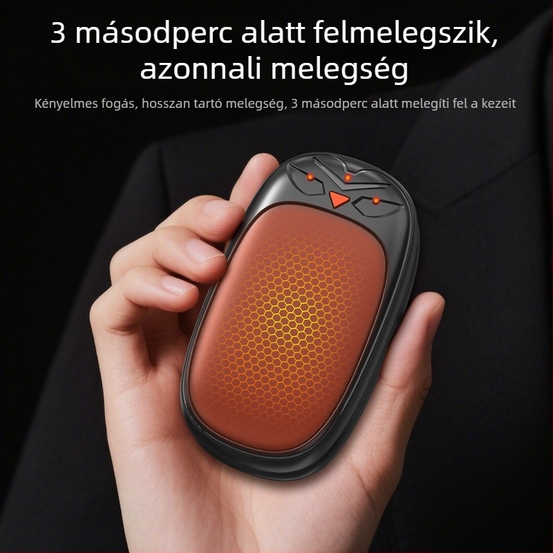 Újratölthető, hordozható kézmelegítő magas hőmérséklettel, robbanásbiztos, osztott mágneses kialakítású téli használatra