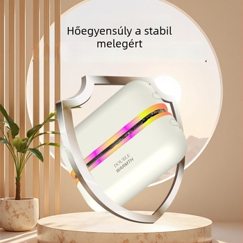 Színes mágneses kézmelegítő, újratölthető, szétszedhető 2-in-1 típus, hét színű fény, önmelegedő, ajándék lányoknak