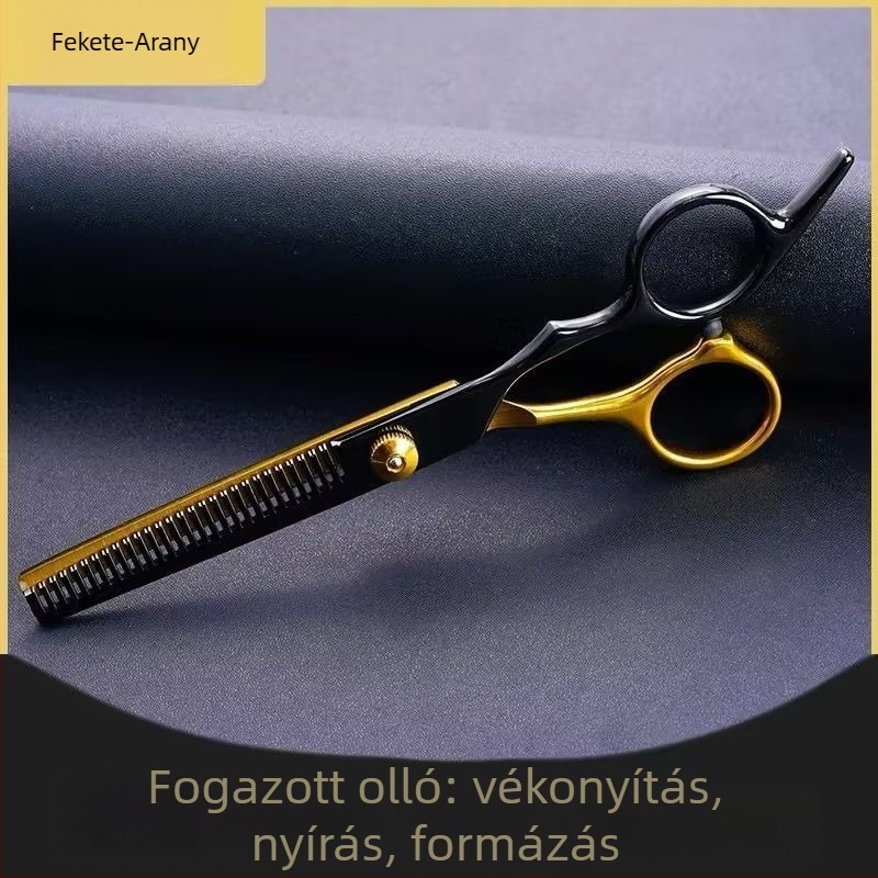 Professzionális otthoni használatra tervezett hajvágó olló készlet: frufru-ritkító ollóval nőknek és gyerekeknek