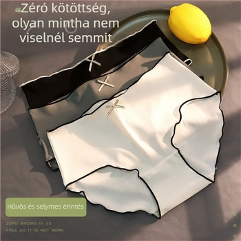 Jégselyem női fehérnemű pamutbetéttel, alacsony–közepes derékvonal