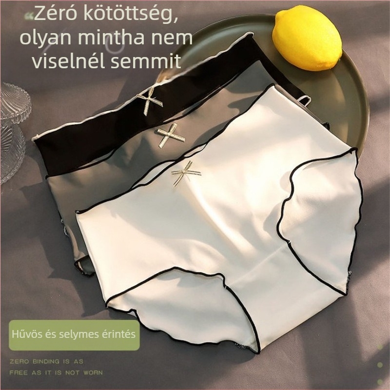 Jégselyem női fehérnemű pamutbetéttel, alacsony–közepes derékvonal