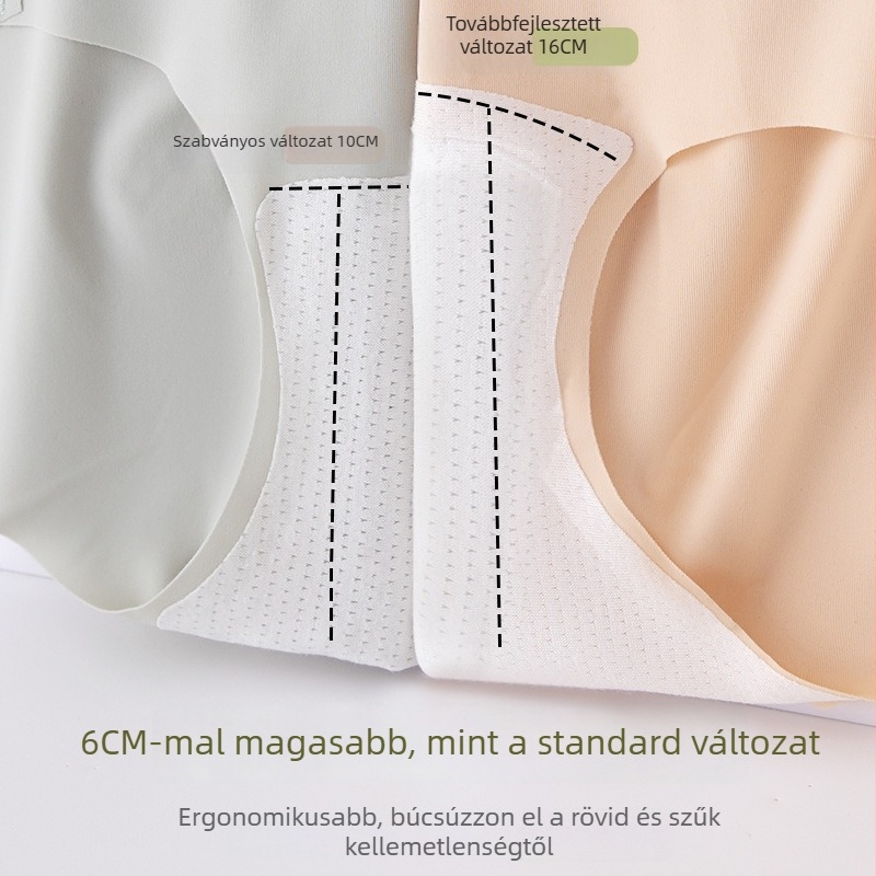 Női varrat nélküli, gyorsan száradó Ice Silk anyagú alsónemű edzéshez és jógahoz, pamut betéttel a szeméremtájon, látható vonalak nélkül