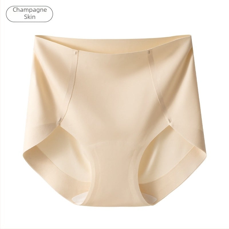 Női Ice Silk seamless, magas derekú menstruációs alsó, antibakteriális, lélegző, pamut bélés