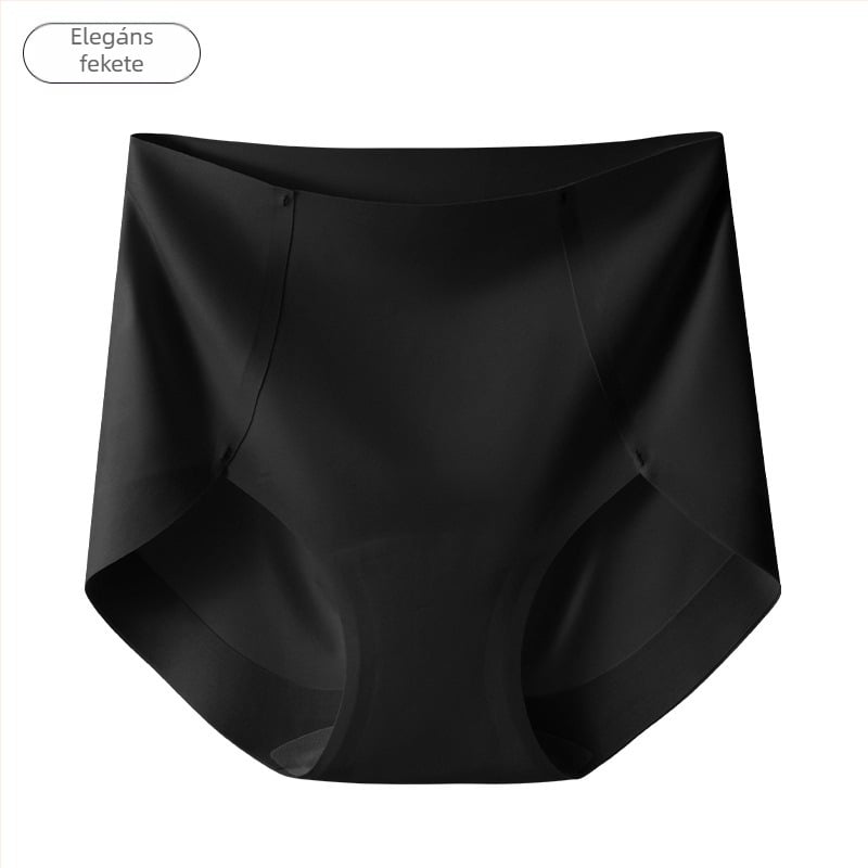 Női Ice Silk seamless, magas derekú menstruációs alsó, antibakteriális, lélegző, pamut bélés