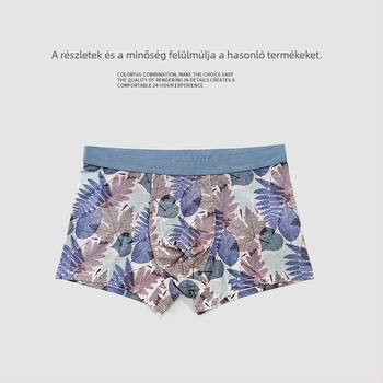 Férfi modalos boxer alsó, nyomott mintával, középmagas derekú, lélegző, trendi márka