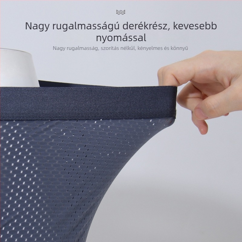 Férfi sportos boxeralsónemű, Ice Silk gyorsan száradó, hosszított fazon, dörzsölés elleni védelem, plusz méretek, középmagas derekú