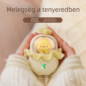 Kis sárga kacsa kézmelegítő — aranyos mini USB-töltésű melegítő, beépített akkumulátorral, hordozható rajzfilm dizájn