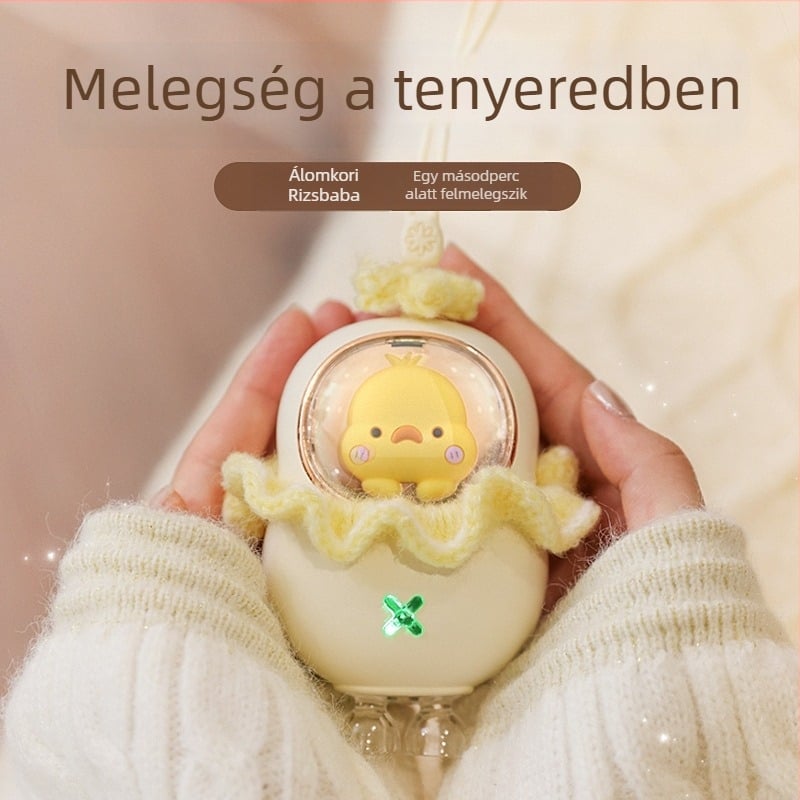 Kis sárga kacsa kézmelegítő — aranyos mini USB-töltésű melegítő, beépített akkumulátorral, hordozható rajzfilm dizájn