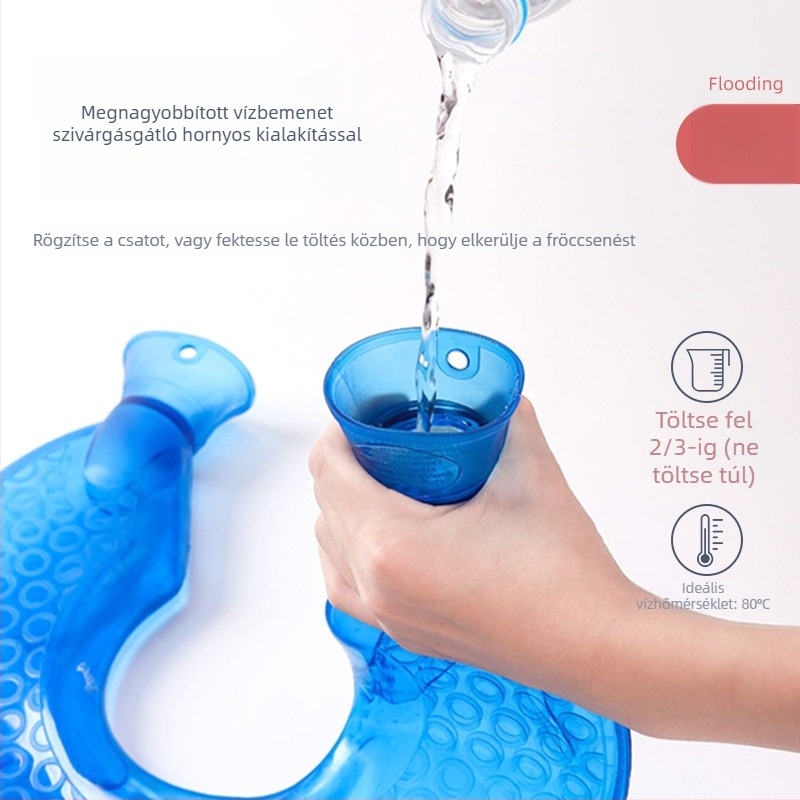 U alakú melegvíz-táska nyakra és vállakra