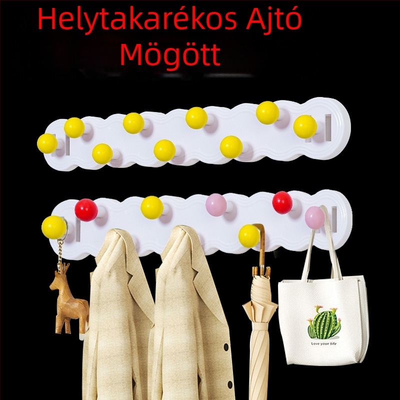 Kilenc kampós ragasztóhorog, erős teherbírású, ideális bérleményekhez és konyhákhoz, szerelés nélkül