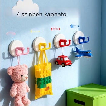 Dupla fogas szívófejjel, fúrás nélkül, konyha és fürdőszoba számára, ABS, terhelés 1–3 kg