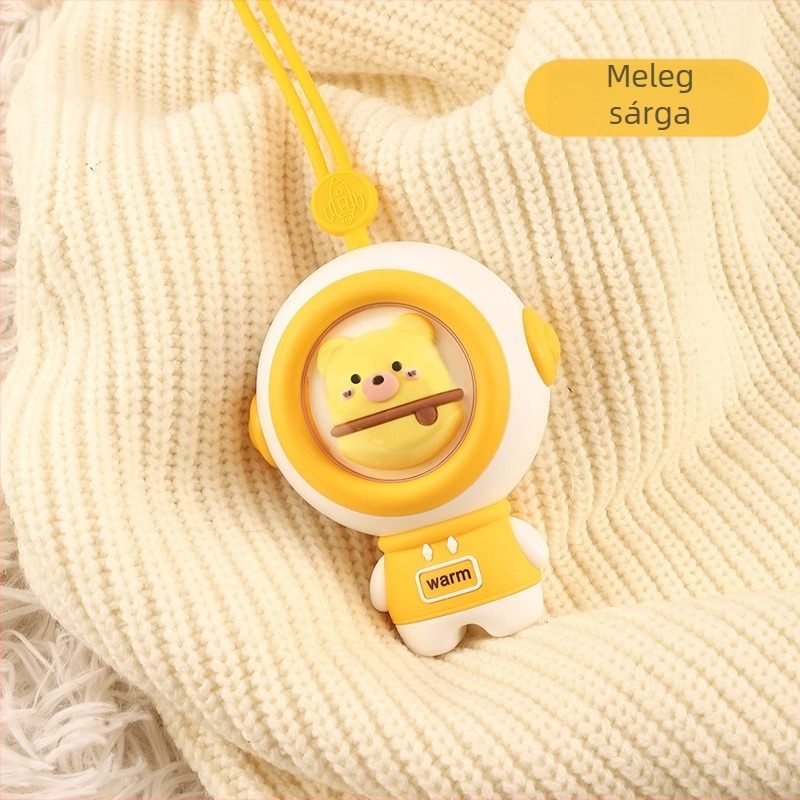 Űrhajós témájú kézmelegítő USB töltéssel, aranyos háziállat melegítő, téli ajándék diákoknak, hangulatos világító melegítő