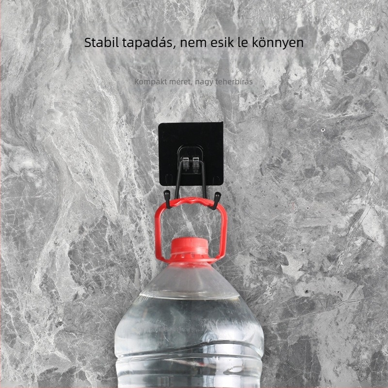 Kettős falra ragasztó kampó, átlátszó, konyha és fürdőszoba