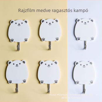 Aranyos diák-karikatúra falikakasztó – öntapadós akril anyagú, ruhákhoz az ajtó mögött